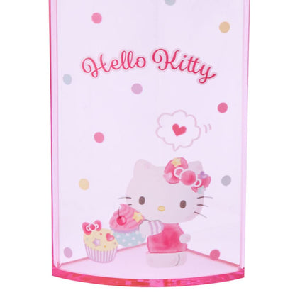 Sanrio 213110 Pink Plastic Hello Kitty Kitty Pen Stand 360 Degree Rotating Pen Stand Pen Holder Cosmetic Makeup Brush Tulle Pet Character
