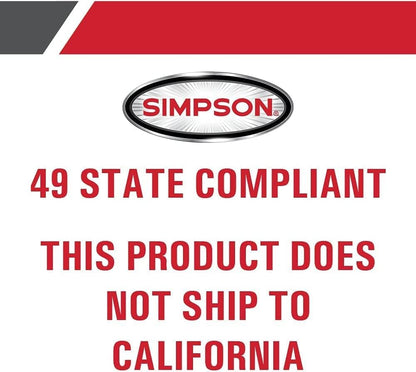 Simpson 3600 PSI Gas Pressure Washer, 2.5 GPM Commercial Power Washer, Cold Water, Honda GX200 Engine, 35' Hose, Aluminum Series, 49-State Compliant (ALH3425)