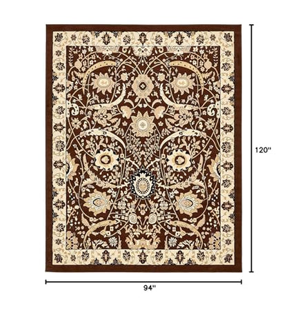 Unique Loom Espahan Collection Area Rug - Cape Cod (7' 10" x 10' Rectangle, Brown/ Beige)