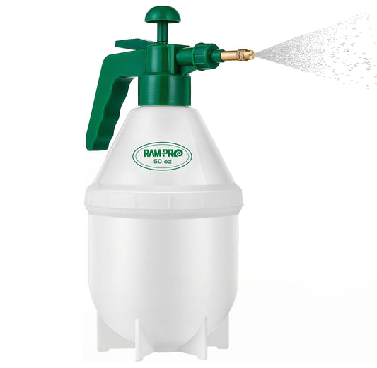 RamPro Garden Sprayer, 0.4 Gallon Pump Sprayer, 1.5L Weed Sprayer, 50 Oz Water Sprayer Pump Spray Bottle for Lawn Sprayer, Plant Mister, Safety Valve & Adjustable Brass Nozzle Pressure Hand Sprayer
