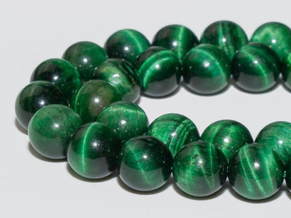 Zenkeeper 108Pcs Green Tiger Eyes Spacer Loose Beads Bulk with Holes Handcrafted for DIY Bracelets Jewelry Making Crafts Supplies
