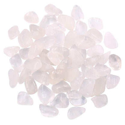 Hilitchi 1lb Bulk Large Natural Tumbled Polished Brazilian Stones Gemstone Healing Crystals Quartz for Wicca, Reiki, and Energy Crystal Healing (Rock Crystal (B))