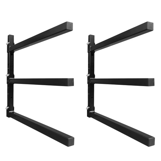 LOCKIETTA 3-Level Foldable Lumber Storage Rack Collapsible Wall Mount Metal, 3-Tiered Heavy Duty Indoor Garage Wood Organizer, Outdoor Adjustable Steel Multipurpose Workshop Shelf, Holds up to 330Lbs