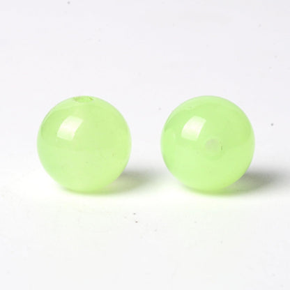 ACYUNLEI 100Pcs Natural Stone Beads 6mm Mint Green Jasper Round Loose Gemstone Energy Healing Beads Hole Size 1mm DIY Smooth Beads for Bracelet Necklace Earrings Jewelry Making