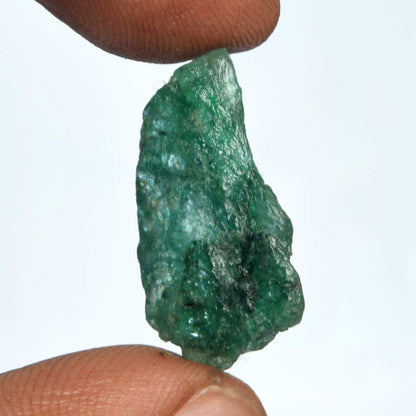 GEMHUB Rare Raw Green Emerald Gemstones for Jewelry Making 11.00 Ct Uncut Rough Crystals and Healing Stones | Rough Emerald Gem Stones