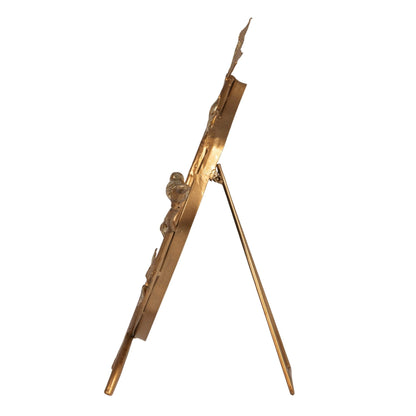 Creative Co-Op Metal Twig Framed Standing Mirror with Birds and Leaves, Gold