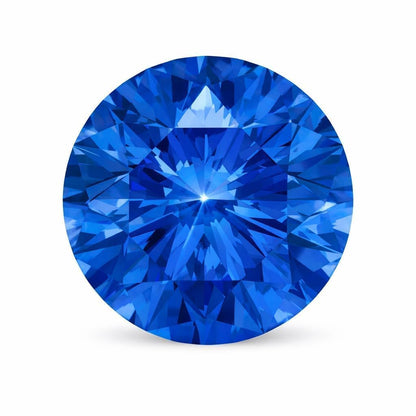 AGL Certified Lab Grown Sapphire, Brilliant Cut Loose Stone, for Fine Jewelry Making, 0.5 Carat (5mm)