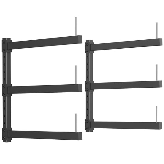 Lumber Storage Rack Wall Mount - Wood Storage Racks Heavy Duty Metal Shelf Wall Mount Wood Organizer Racks for Shed, Workshop, Garage, Basement, Wall Storage Racks - Indoor & Outdoor Use, 690 LBS Load