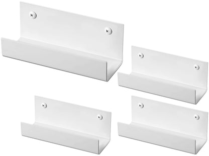 Blulu 4 Pcs Wall Mount Ladder Wall Wheelbarrow Hanger Steel Garage Storage Hook Wheelbarrow Hanger Heavy Duty Garage Storage Organizer for Hang Ladders Carts Chair Bicycle (White)