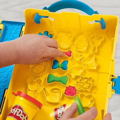 Play-Doh Disney Junior Mickey Mouse Clubhouse, Shape a Story Playset, Storage & Travel, Arts & Crafts Preschool Toys for Kids 2+