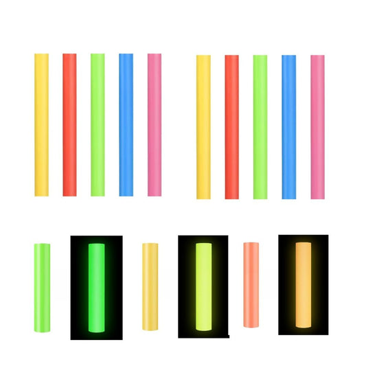 Glow in The Dark Hot Glue Sticks, NEX&CO 60 Pack Luminous Colored Mini Sticks Red Blue Green Yellow Color for Glue Gun - 4" Long x .27" Diameter, for Crafting, Halloween Christmas Decoration, DIY