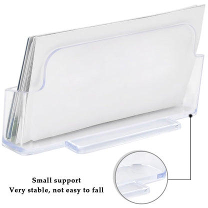 TIMESETL 18Pack Business Card Holder for Desk, Clear Acrylic Office Business Card Holder Display Plastic Business Card Stand Acrylic Desktop Business Card Holders for Exhibition, Home & Office