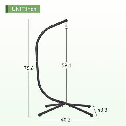 FDW Hammock Chair Stand, Outdoor Solid Steel Heavy Duty Construction for Hanging Hammock, Hanging Stand Max Load 400 LBS Air Porch Swing - 360 Degree Rotation