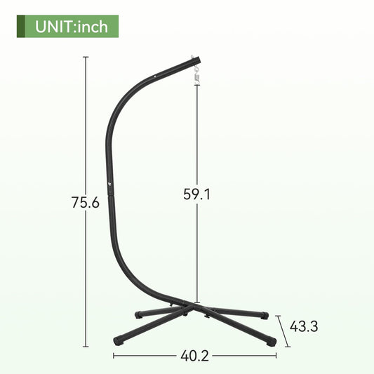 FDW Hammock Chair Stand, Outdoor Solid Steel Heavy Duty Construction for Hanging Hammock, Hanging Stand Max Load 400 LBS Air Porch Swing - 360 Degree Rotation