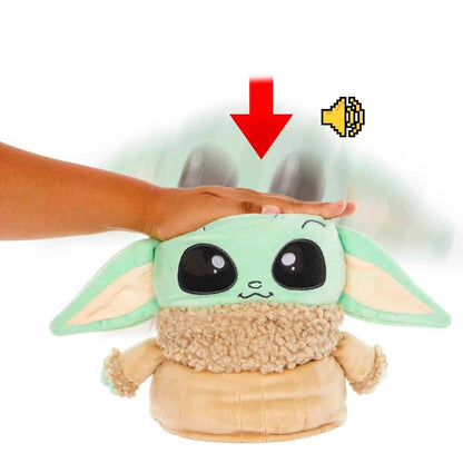 Mattel Star Wars Jumping Grogu Plush Toy with Jump Action & Sounds, Soft Doll Inspired by Star Wars Mandalorian Book of Boba Fett