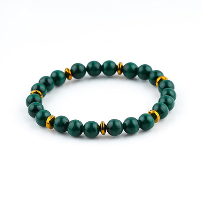 YASHEE Malachite Power Beaded Crystals Bracelet, Protection, Money Wealth Success Bracelet, Chakra Energy Healing Gemstone, Yoga Crystal, Stretchable Elastic Men & Women Bracelet