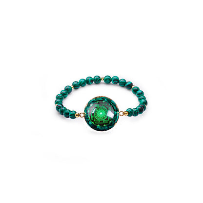 Day Day Up Malachite Bead Stretchy Bracelet for Women & Men, Orgonite Energy Healing Crystal Bracelet, Chakra Balancing Spiritual Jewelry (Style 4)