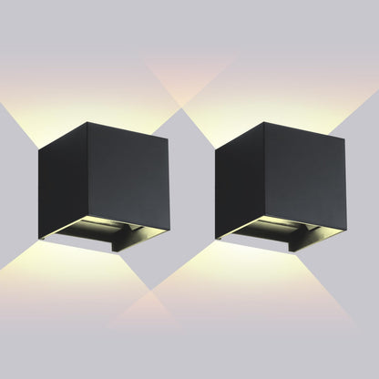 Scpitw Outdoor Wall Lights 2PCS 3000k Wall Light Outdoor Porch Light Modern Wall Sconce up Down Light Outdoor Wall Light fixtures 20W LED Wall Pack Light