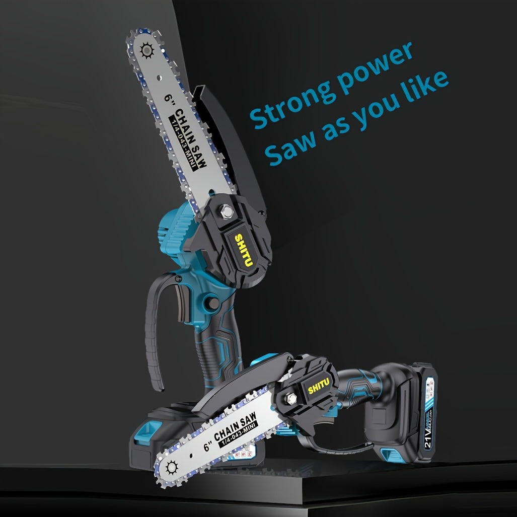 Mini ChainsawCordless, Lightweight & Portable Handheld Electric Tree Cutter with Splash Guard, Security Lock, Optional Rechargeable Battery, And Safe Trimming for Quick Cutting Of Tree Branches, Courtyard, Household, And Garden, Gifts for Man.pruning