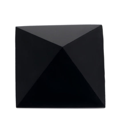 YWG Stone Black Obsidian 1.5" Pyramid Chakra Healing Crystal Reiki Stone Gemstone Radiation Deflection Home Decor Gift Decoration Crafts