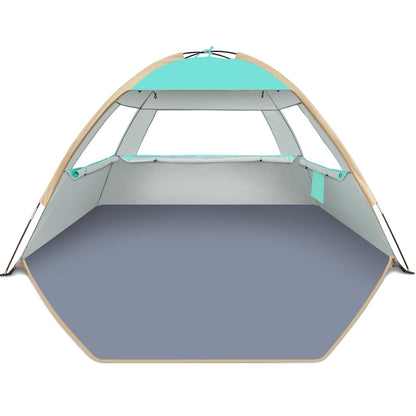 Gorich Beach Tent Sun Shelter for 3/4/6/8/10 Person with UPF 50＋ UV Protection, Lightweight & Easy Setup Beach Shade Canopy, Portable Beach Shade Tent Beach Cabana