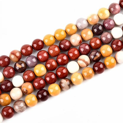 LIFAVOVY Mookaite Jasper Beads for Jewelry Making Natural Gemstone Semi Precious 6mm Round 15 inch(60-65pcs)