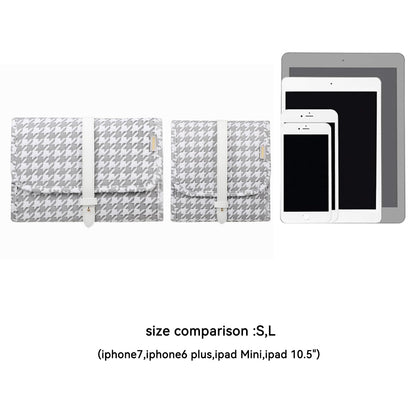Voova Travel Jewelry Holder Organizer Case, Large Jewelry Storage Bag for Women Girls, Foldable Traveling Jewellery Pouch Roll for Necklaces Rings Earrings Bracelets, Grey+White