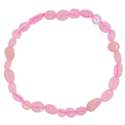 Amazing Gemstone Rose Quartz Bracelet for Women Men's Gifts - Chakra Protection Mens Bracelet - Rose Quartz Crystal Tumbled Stone - Beaded Pulseras Para Hombres Mujer Christmas Stocking Stuffers