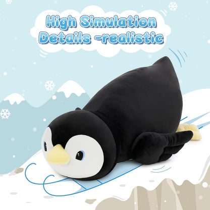 MorisMos 39.4 Inch Penguin Stuffed Animal Plush Toy, Long Penguin Plush Body Pillow, Cuddly Stuffed Penguin Plushie for Sleeping & Home Decor, Christmas Valentine's Birthday Gift for Adults & Kids