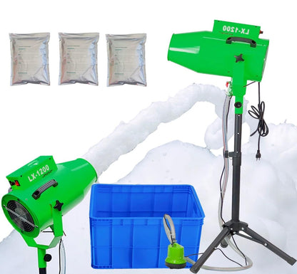 1200W Party Foam Machine,Summer Pool Water Toys for Kids & Adults, Bubble Machine with 3pcs Foam Granules and Water Tank, Holiday & Birthday Girls & Boys, Business Celebrations, Outdoor Party Events