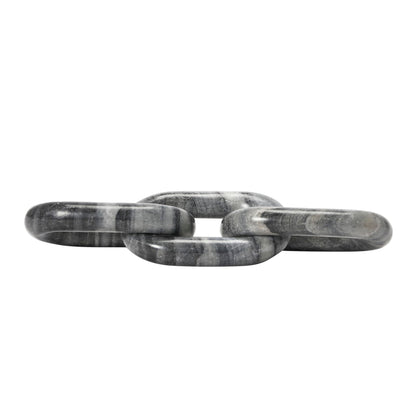 Bloomingville Decorative Marble Chain, Variegated Grey Tones