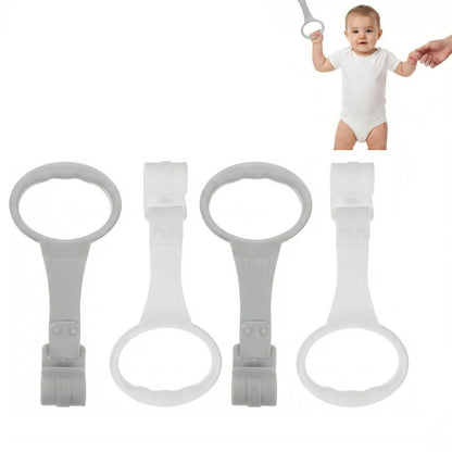 Veemoon Baby Playpen Pull up Rings Handles,4pcs Toddler Walk Assistant Crib Pull Rings Infant Standing Safety Ring Lightweight Plastic Walking Aid for Newborn Walk Practice with Smooth Rounded Edges