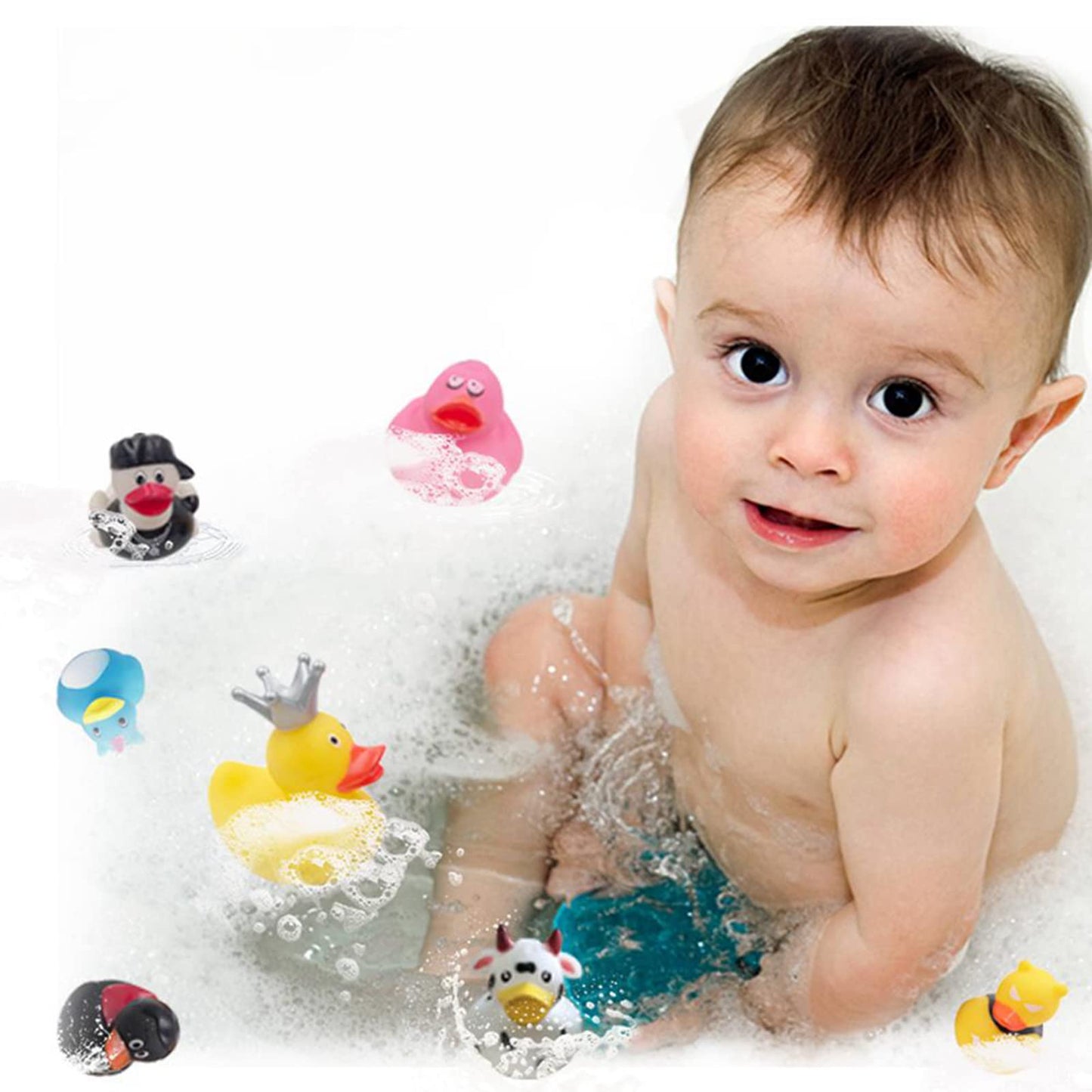 XY-WQ Rubber Duck 100 Pack for Jeeps Bath Toy Assortment - 2.3 Inch Bulk Floater Duck for Kids - Baby Showers Accessories - Party Favors, Birthdays, Bath Time, and More (50 Varieties)