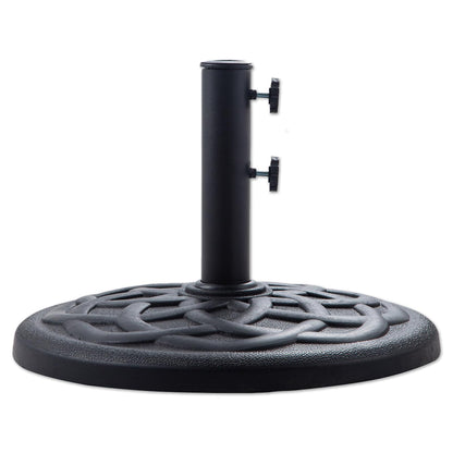 Helios&Hestia 31 lb Heavy Duty Umbrella Base, Round Resin Stand Weight for Patio Outdoor Market Table Umbrella, Black