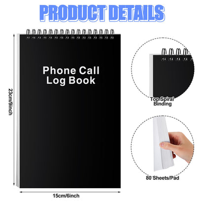 Faccito 3 Pcs Call Log Notepad for Work Phone Log Book for Office with Notes Phone Message Book with Action Items-phone Call to Do List for Work 80 Sheets