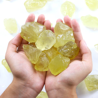 Nvzi Citrine Crystals, Bulk Crystals, Crystals and Healing Stones, Rocks for Tumbling, Amathesis Crystal, Raw Crystals Bulk, Calcite Crystal for Decoration, Wicca, Reiki, Chakra and Energy(1LB)