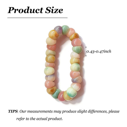 Embtrem Fidget Bracelet Natural Bodhi Seeds Beaded Bracelets Zen Fidget Stretch Bracelets Alleviate Anxiety Stress Protection Healing Bodhi Jewelry Gifts for Women Men