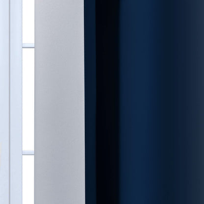 Yakamok Blue and Greyish White Ombre Curtains, Room Darkening Gradient Color Curtains for Bedroom, Light Blocking Thermal Insulated Window Drapes for Living Room(2 Panels, 52x84 Inch)