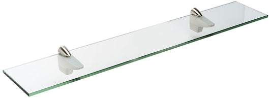 Spancraft Glass F-12x24-Brushed Steel Falcon Glass Shelf, Brushed Steel, 12" x 24"