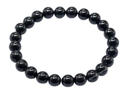 Amazing Gemstone Crystal Bracelet for Women Men's Gifts - Protection Healing Crystal Bracelet - 8mm Gemstone Beaded Stretchable Bracelet Pulseras Para Hombres Mujer Stocking Stuffers Mothers Day Gift (Black Tourmaline)