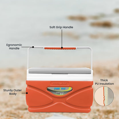 Pinnacle 4.5-11 Liter Insulated Cooler Lunch Box Set Portable Camping/Picnic Hard Cooler –Coolbox Keeps Cool for 48 hrs. with Ice Retention–Heavy Duty Cooler for Beach, Grill, Tailgating, Small -med