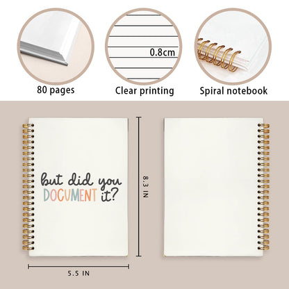 LIANGW But Did You Document It Funny Notebooks for Work, Funny Work Gifts for Coworkers & Boss, Coworker Office Gifts for Men Women, Funny Office Supplies, Fun Spiral Notebooks 5.5x8.3 Inch