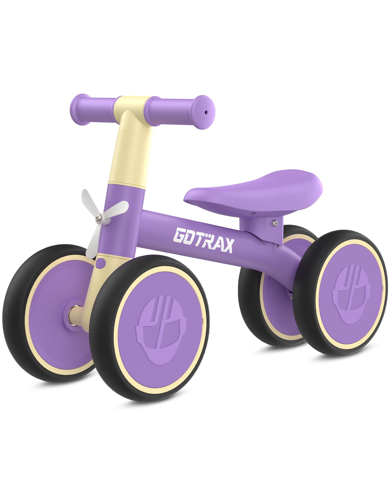 Gotrax Baby Balance Bike 1-2 Years, 7" Front&Rear Silent Wheels, Sturdy Steel Frame 66 lbs Load, Quick 2-Min Assembly, CPC Certified, Comfortable Soft Seat, Toddler Birthday Gift for Boys&Girls Purple