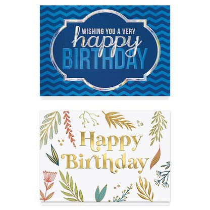 The Gallery Collection - Birthday Cards Assortment Box (35 Cards), Foil & Embossing (Birthday Formal)