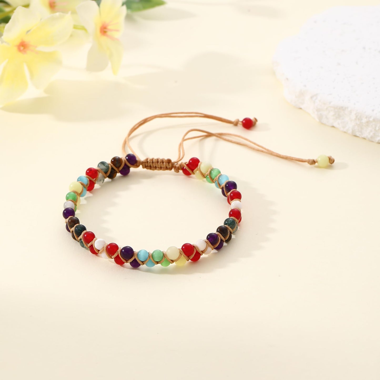 Sistble 7 Chakra Bracelets for Women, Chakra Stones Healing Crystal Bracelet Christmas gift Stocking Stuffers Anxiety Yoga Meditation Relax Spiritual Inspirational Gifts