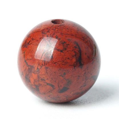 100Pcs Natural Stone 6mm Red Blood Jasper Round Loose Gemstone Energy Healing Beads Hole Size 1mm DIY Smooth Beads for Bracelet Necklace Earrings Jewelry Making