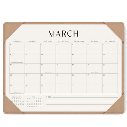 Jotsome Desk Calendar 2026-2027 with Desktop Mat, Desk Pad Calendar From Now to June 2027 14x10.5 inch, Desk Blotter Calendar for Home Office and School, Easy Planning, Gift for the Holidays, Apricot