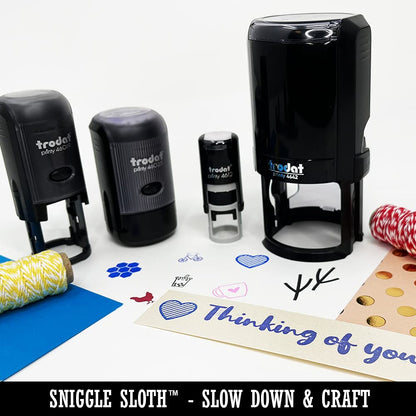 Pretty Monarch Butterfly Self-Inking Rubber Stamp Ink Stamper for Stamping Crafting Planners - 1/2 Inch Mini - Black Ink
