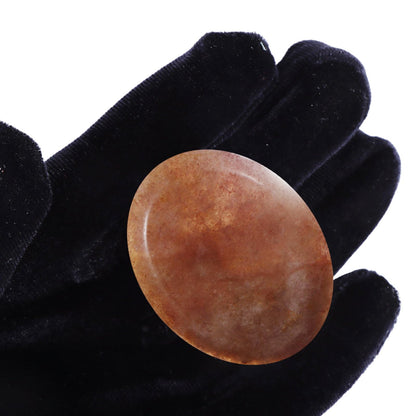 Chakra Worry Stones for Anxiety Crystal Thumb Palm Stone Handcarved Polished Oval Gemstone Chakra Decor Thoughtful Gifts 2PCS (Strawberry Quartz)