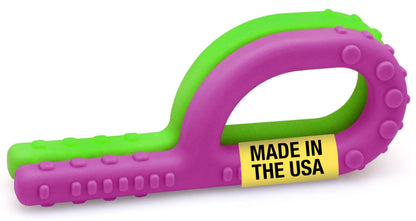 ARK Textured Grabber Sensory Chew Combo, Sensory Toys for Kids and Adults, Chewy Fidget for Autism, ADHD, SPD, Anxiety, Medical-Grade Oral Motor Therapy Tools, Standard/XT, Magenta/Lime Green